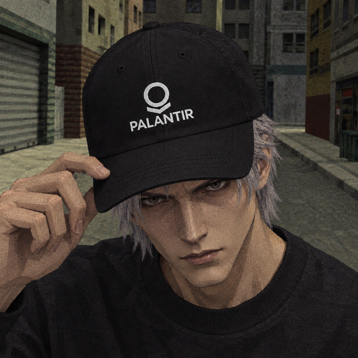OFF-LABEL character wearing PLTR Hat